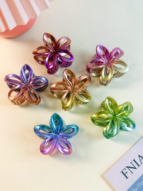 Aurora Bloom Hollow Flower Hair Claw