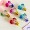 Iridesent Heart Leaf Hair Claw