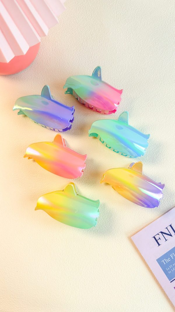 Iridescent Dolphin Electroplated Hair Claw