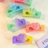 Iridescent Bunny Charm Rectangular Hair Claw