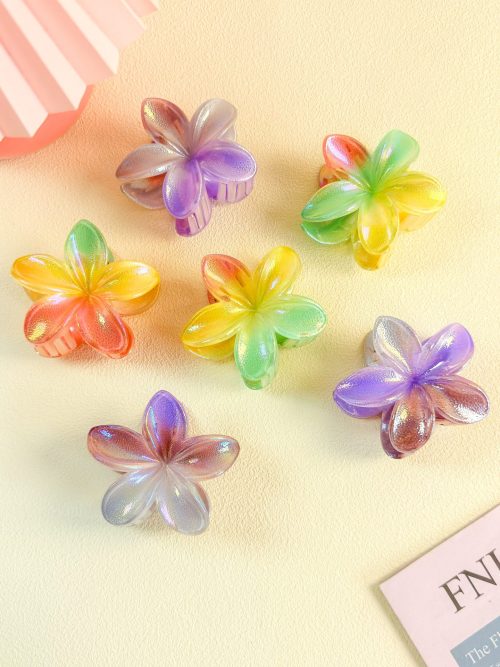 Iridesmented Plumeria Hair Claw