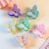 Iridescent Ribbed Butterfly Hair Claw