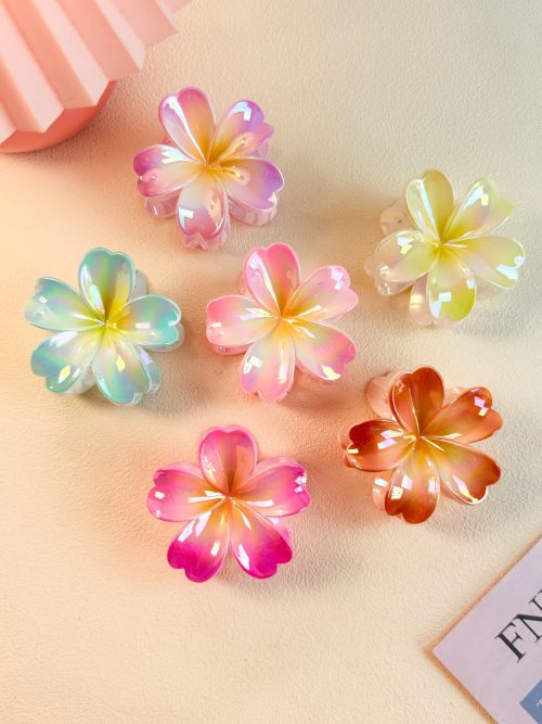 Gradient Cherry Blossom Hair Claw