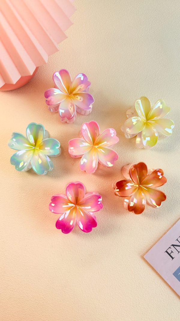 Gradient Cherry Blossom Hair Claw