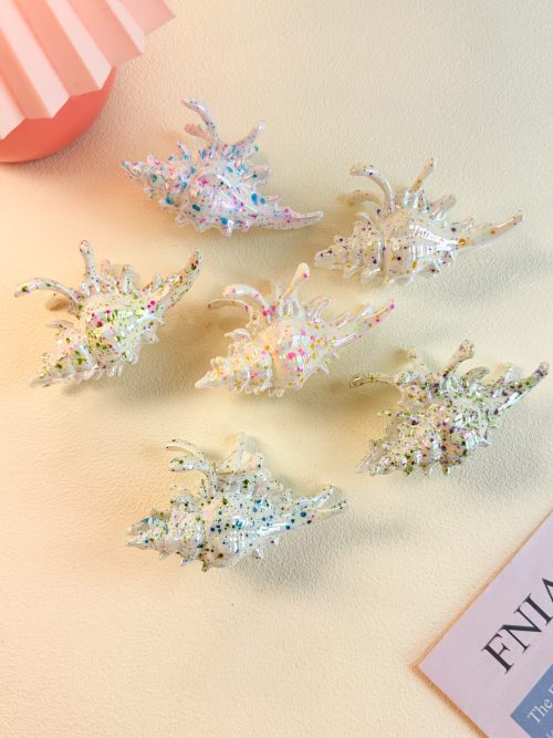 Ocean Sparkle Conch Hair Claw