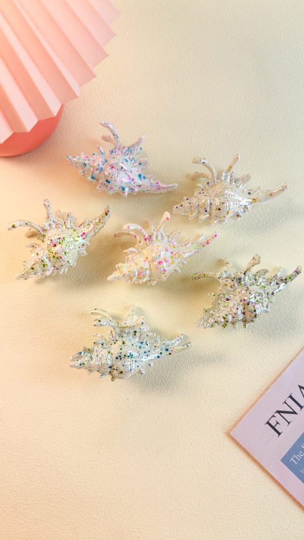 Ocean Sparkle Conch Hair Claw