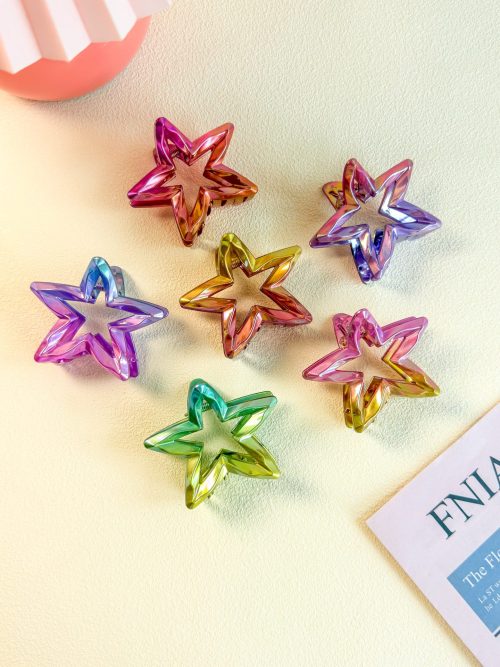 Metallic Gradient Star Hair Claw