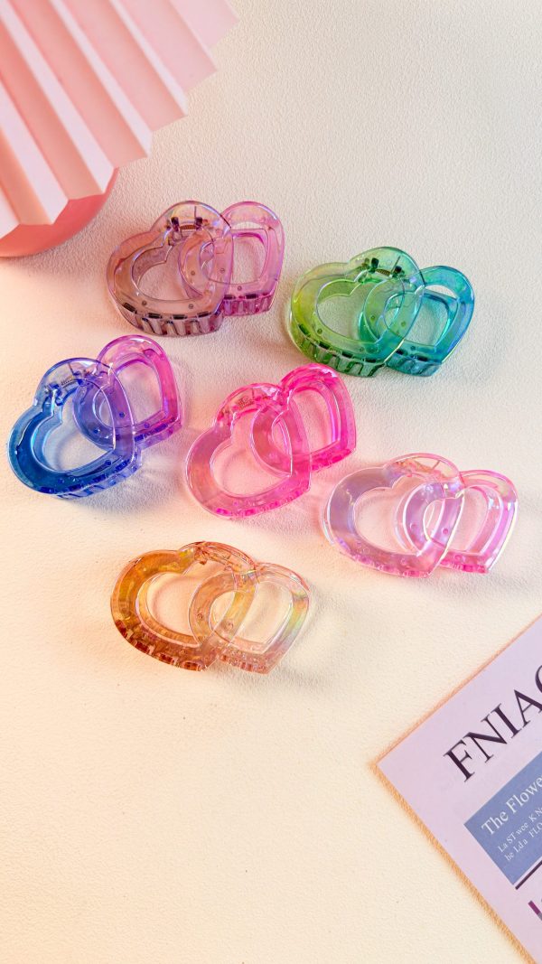 Linked Shine Heart Hair Claw