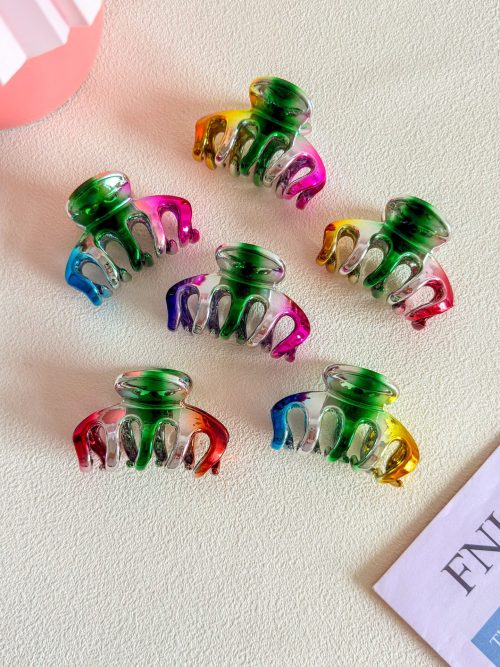Rainbow Gloss Octopus Hair Claw