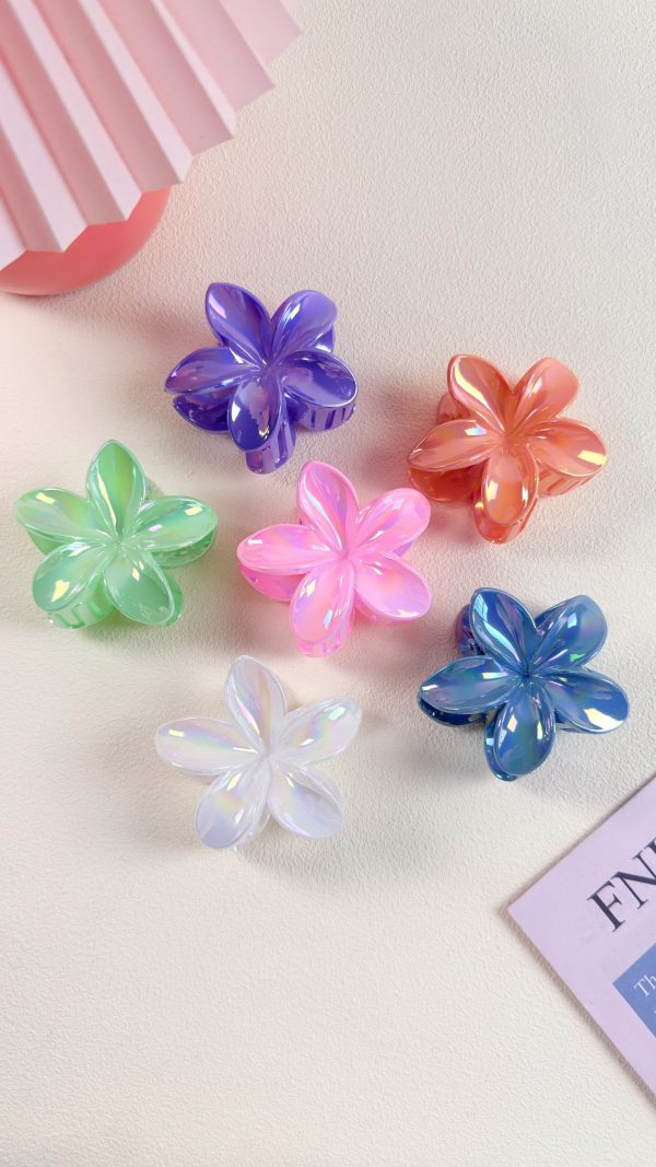 Vibrant Shimmer Plumeria Claw