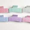 Pastel Gradient Gingham Hair Claws