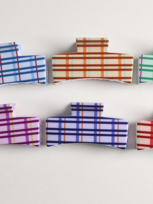 Fresh Color Block Stripe Hair Claws