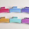 Vibrant Gradient Stripe Hair Claw Clips