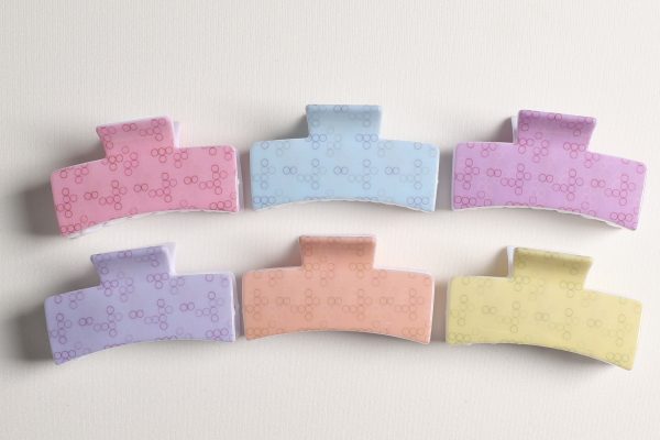 Pastel Bubble Pattern Hair Claw Clips
