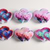 Gradient Floral Double Heart Hair Claws