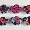 Dark Fairy Rose Double Heart Hair Claws