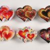 Romantic Glitter Rose Heart Hair Claws