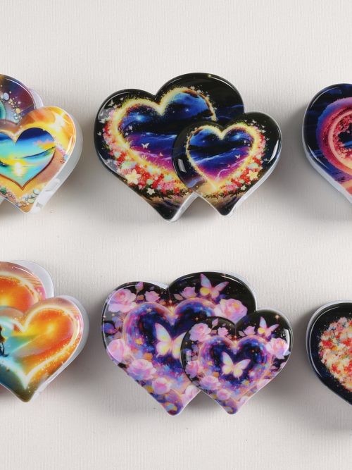 Fantasy Galaxy Rose Double Heart Hair Claws