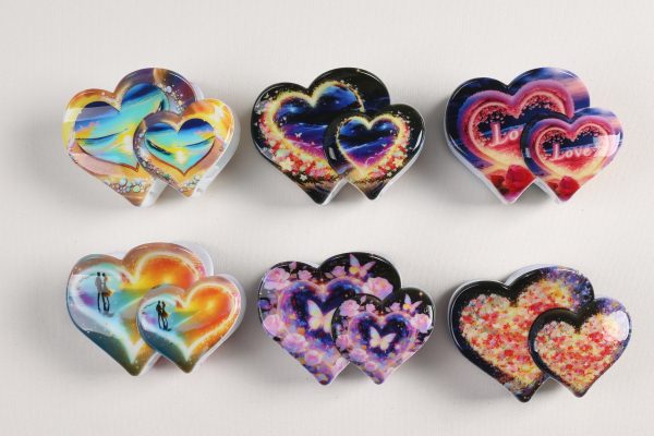 Fantasy Galaxy Rose Double Heart Hair Claws