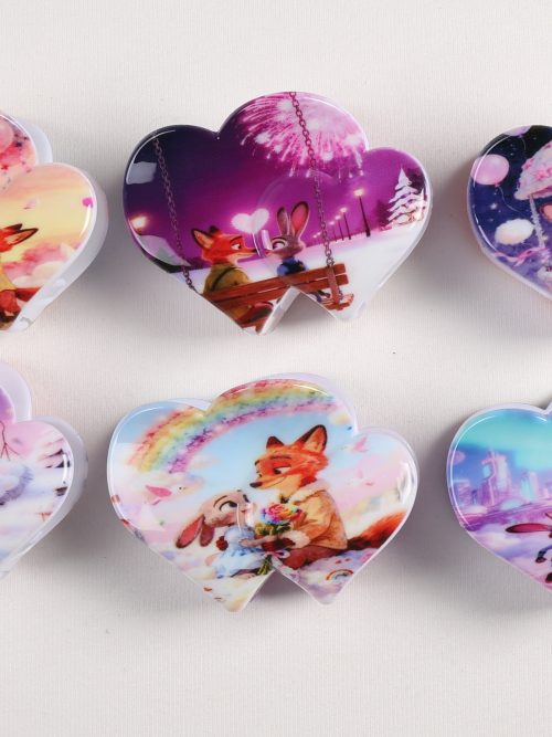 Sweet Fox Bunny Love Scene Heart Hair Claws