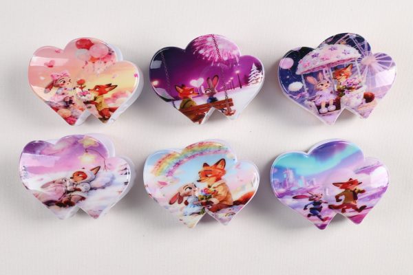 Sweet Fox Bunny Love Scene Heart Hair Claws