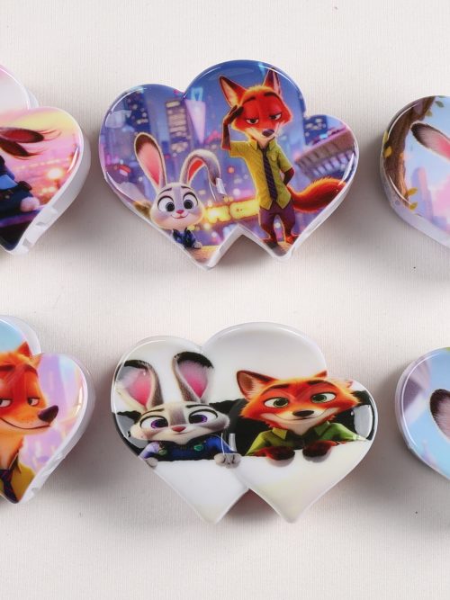Classic Zootopia Couple Heart Hair Claws