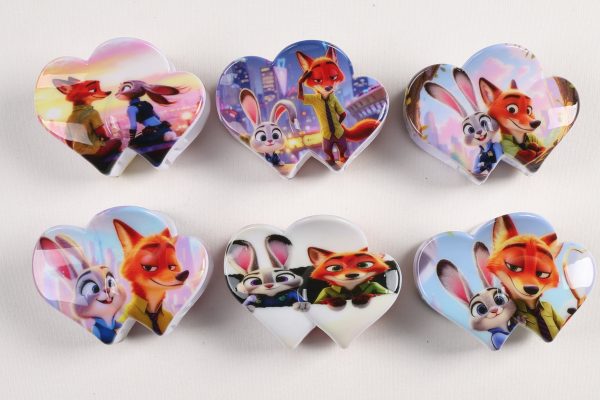 Classic Zootopia Couple Heart Hair Claws