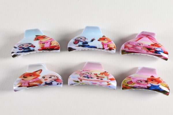 Sweet Zootopia Couple Printed Hair Claws