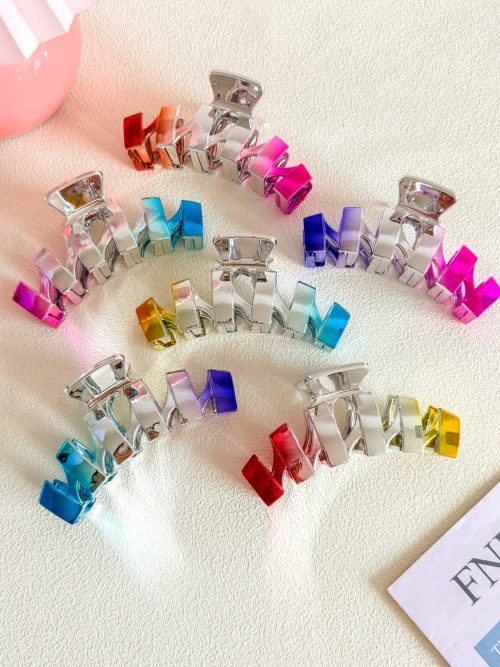 Hollow Colorful Heart Hair Claw