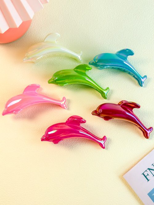 Metallic Gloss Dolphin Hair Clips