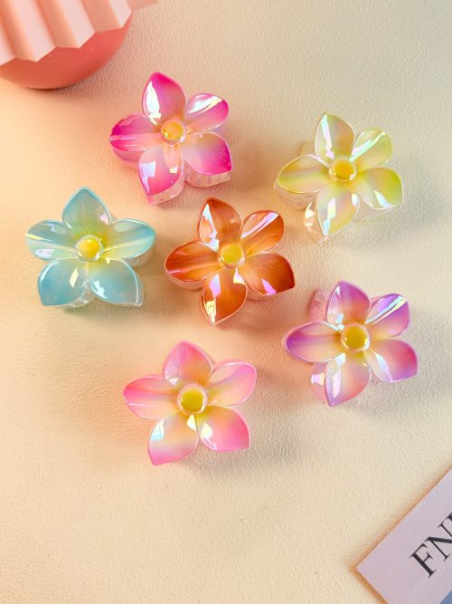 Shiny Tropical Plumeria Hair Claw