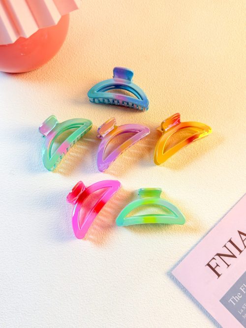 Semi-circular Iridescent Hair Claw