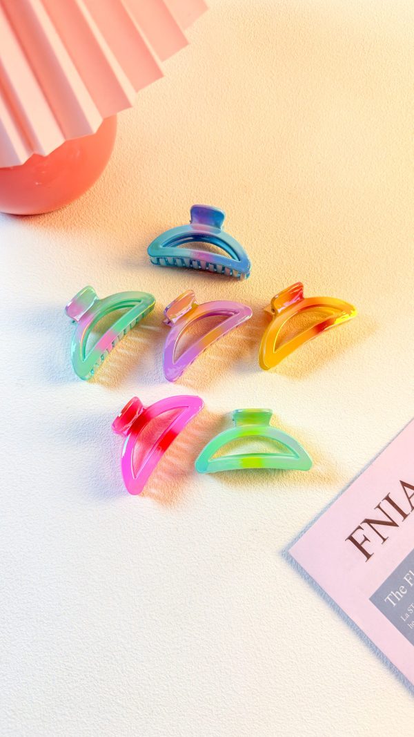Semi-circular Iridescent Hair Claw