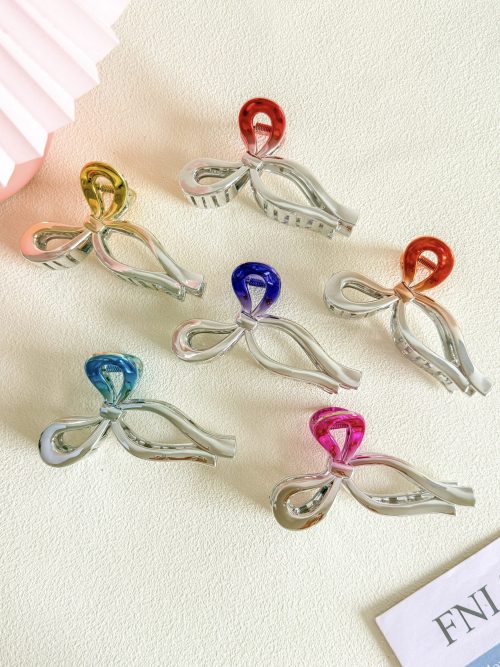 Metallic Bow Hair Claw
