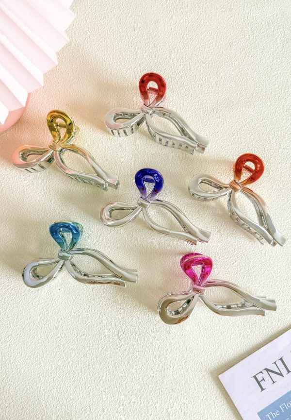 Metallic Bow Hair Claw