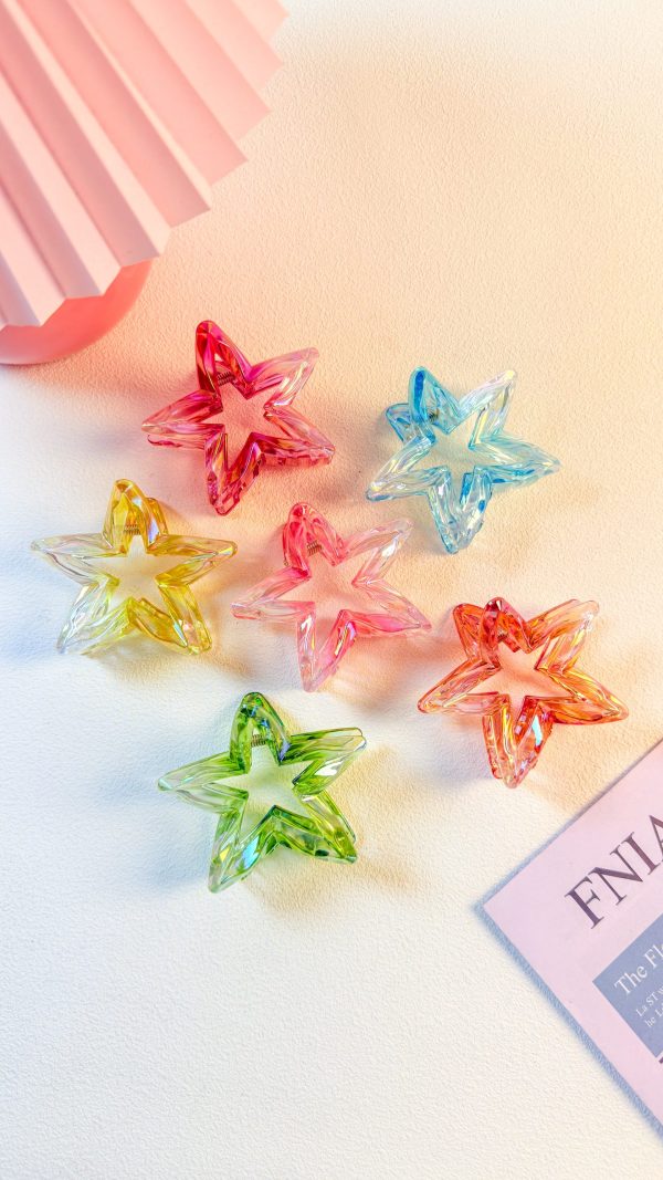 Iridescent Star Hair Claw