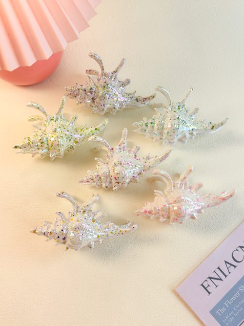 Glitter Mermaid Conch Hair Clips