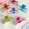 Two-tone Hollow Rectangle Metal Hair Clips