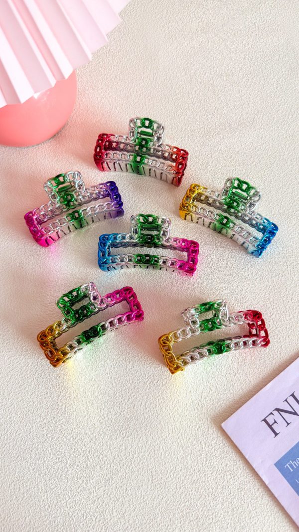 Metallic Chain Link Hair Claw
