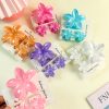 Textured Plumeria Clip Set