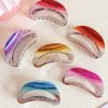 Metallic Curved Hollow Hair Claw