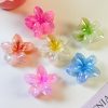 Translucent Iridescent Frangipani Hair Clips