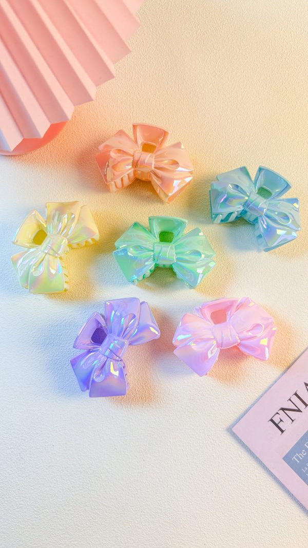 Cute Rainbow Bow Hair Claw