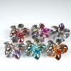 Metallic Gold Line Flower Hair Claw Clips