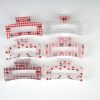 Vintage Plaid Dot Hair Claw