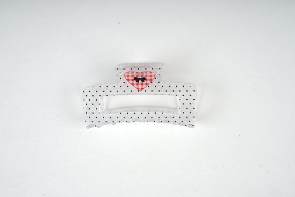 Vintage Plaid Dot Hair Claw