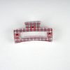 Vintage Plaid Dot Hair Claw