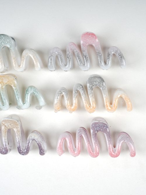 Gradient Marble Wave Large Hair Claw Clips
