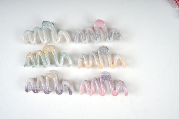 Gradient Marble Wave Large Hair Claw Clips
