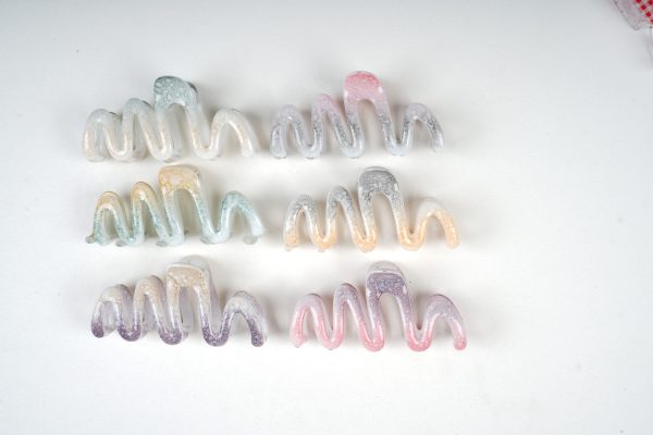 Marble Texture Wave Hair Claw